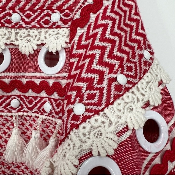 Dodo Bar Or Nathaniel top Tassel‎ Grommet Blouse Valentines Day - Picture 16 of 16